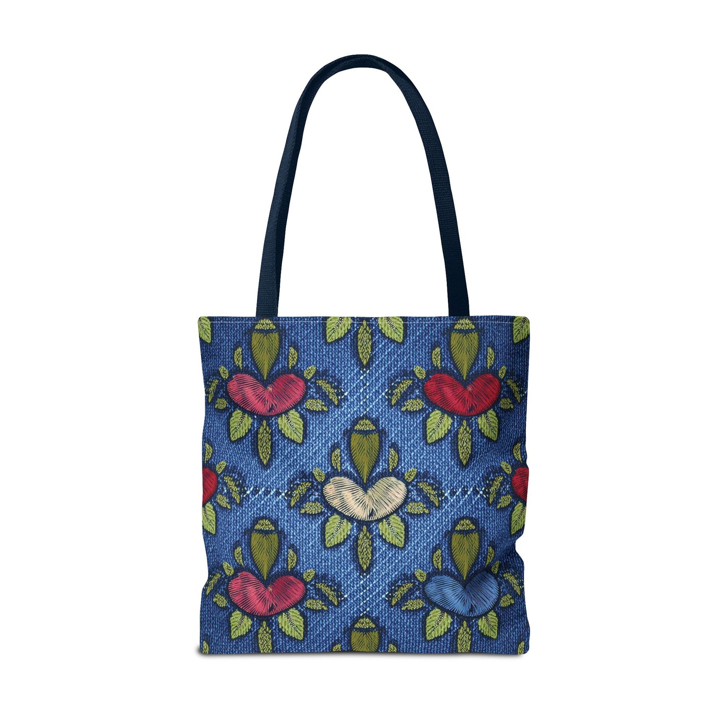 Denim Fabric Imitation Print Unisex Canvas Bag Poly Spun 3 Sizes Tote Bag 168