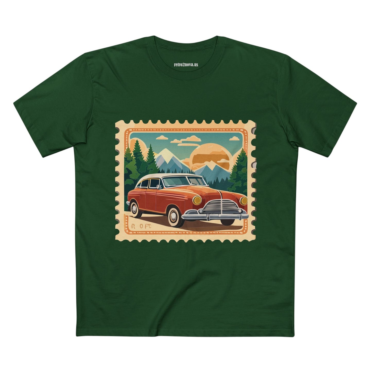 Postage Stamp Shirt Unisex Tee PS 28 Premium Cotton Original Art Design From Retro2Nova Collection