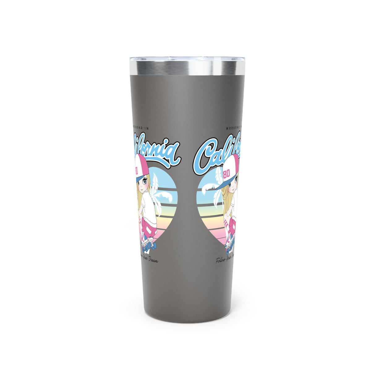 22oz Copper Vacuum Insulated Tumbler with Cartoon Hot 6 hours Cold 24 hours VT-3