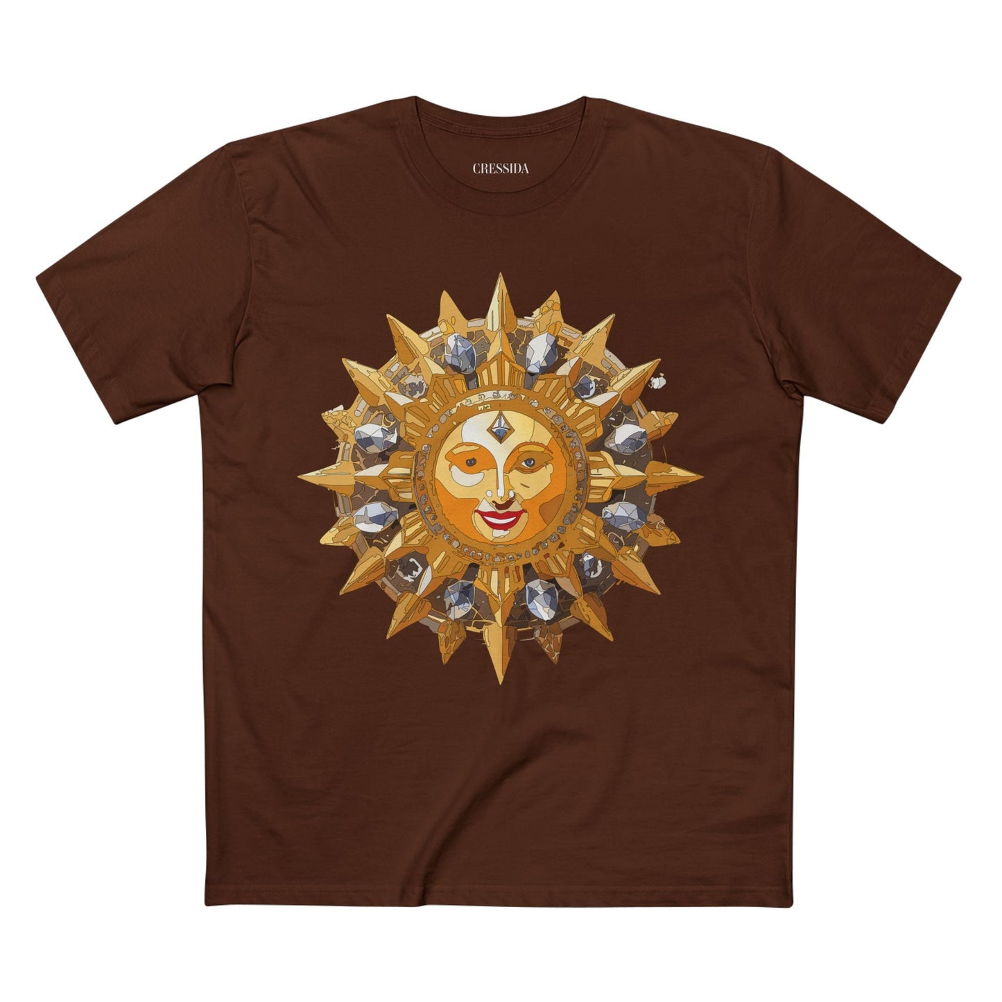 Gold Sun Graphic Unisex 100 Cotton T-Shirt with Golden Art Design 13