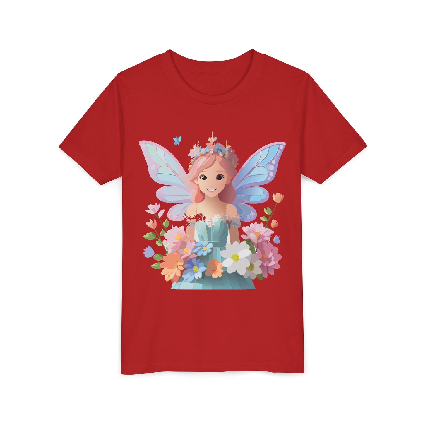 Enchanting Fairy Floral Youth Short Sleeve Tee - Perfect for Spring Celebrations (9-14)