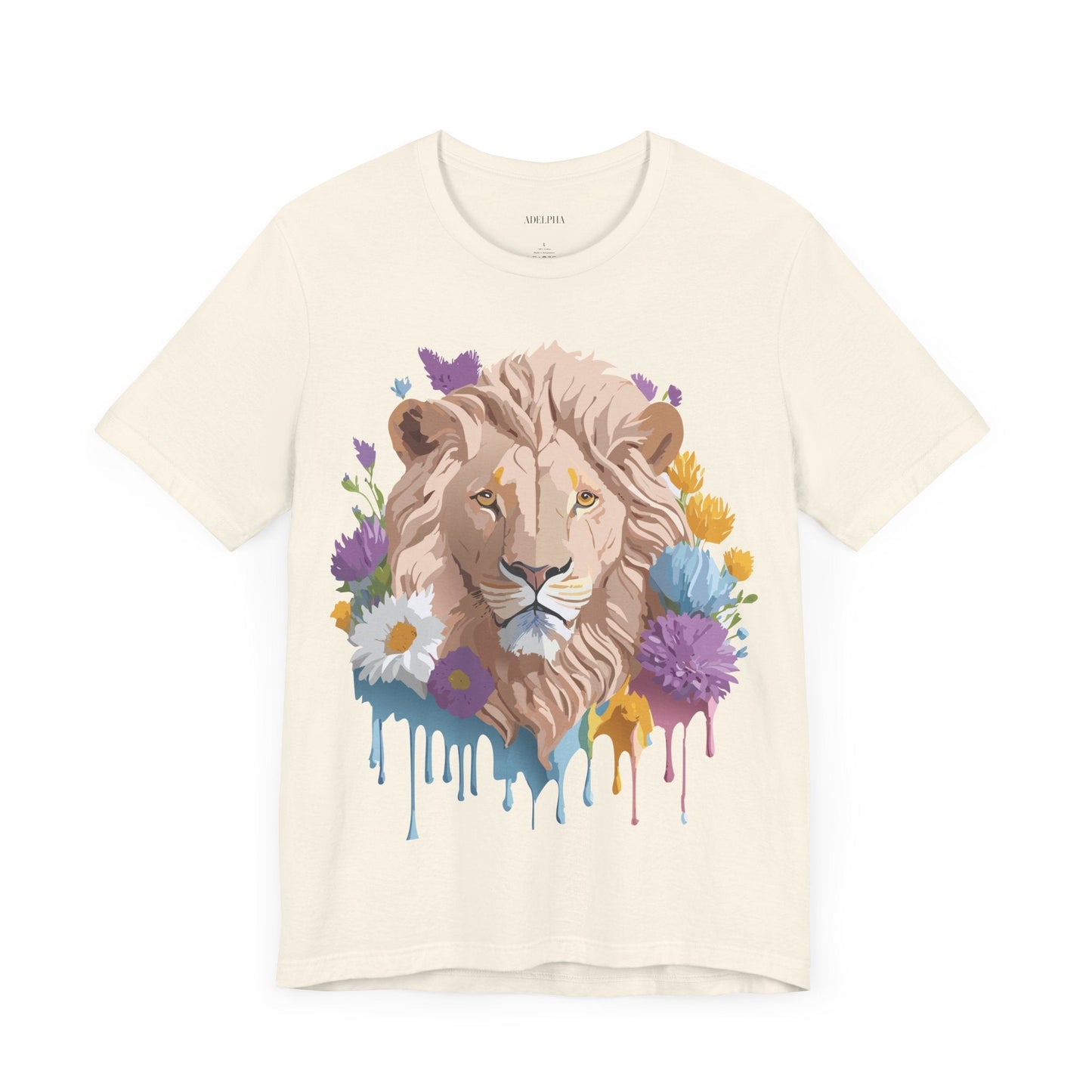 Adelpha Lion Graphic T Shirt Unisex Short Sleeve Tee With Vintage Inspired Artwork