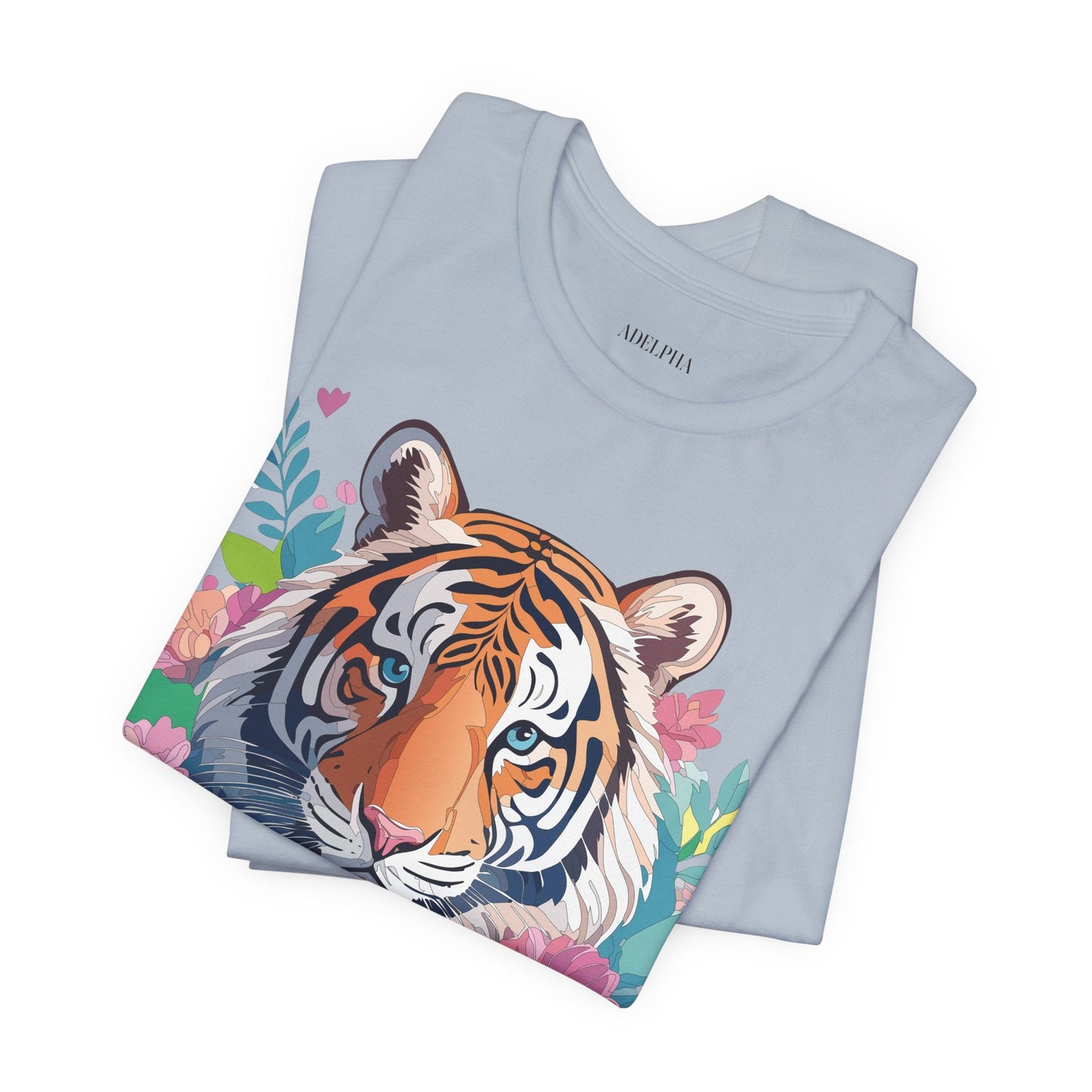 Tiger Graphic Unisex 100 Cotton Vintage Art with Animal Tee 2