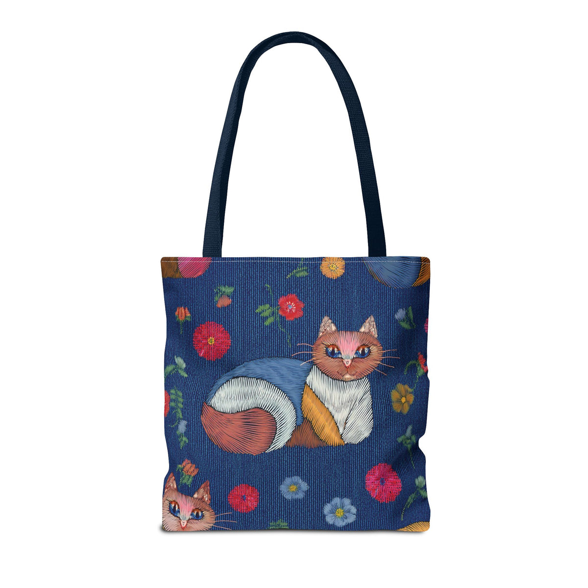 Denim Fabric Imitation Print Unisex Canvas Bag Poly Spun 3 Sizes Tote Bag 190-9