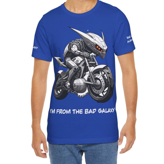 Tee Shirt With Alien From Bad Galaxy Made To Order 100 Percent Cotton Eco Friendly Print
