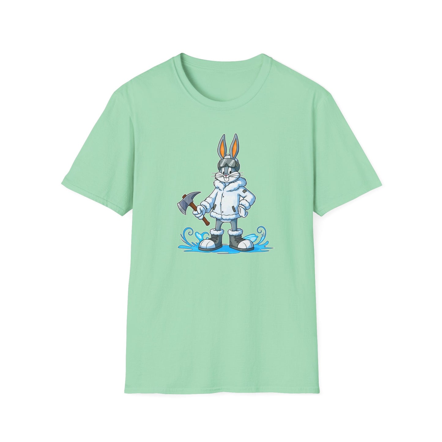 Cartoon Bunny Graphic Unisex Cotton Animal Animation Artwork Design Tee 25