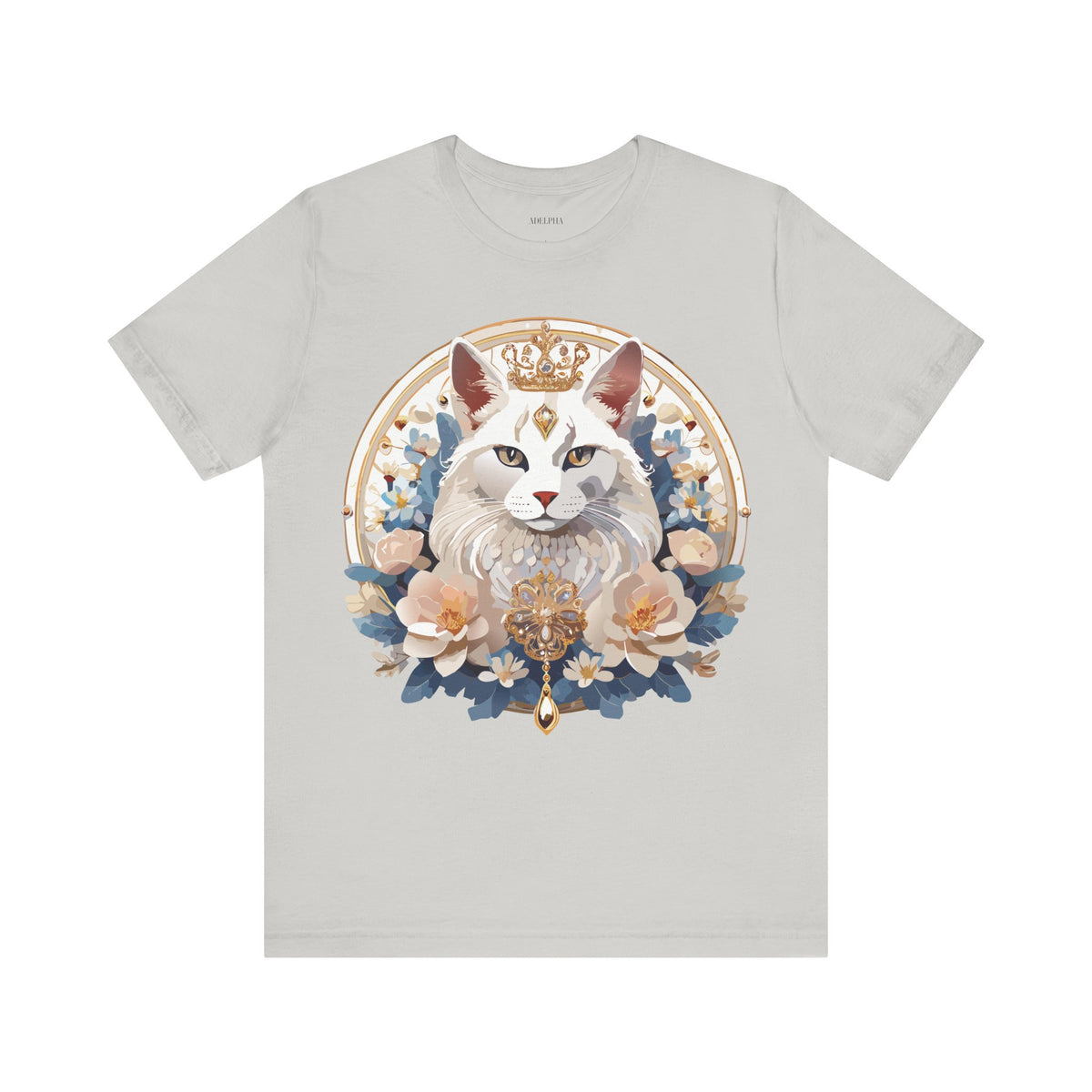 Medallion Graphic Unisex Cotton Bella+Canvas Tee with Floral Art Design m61