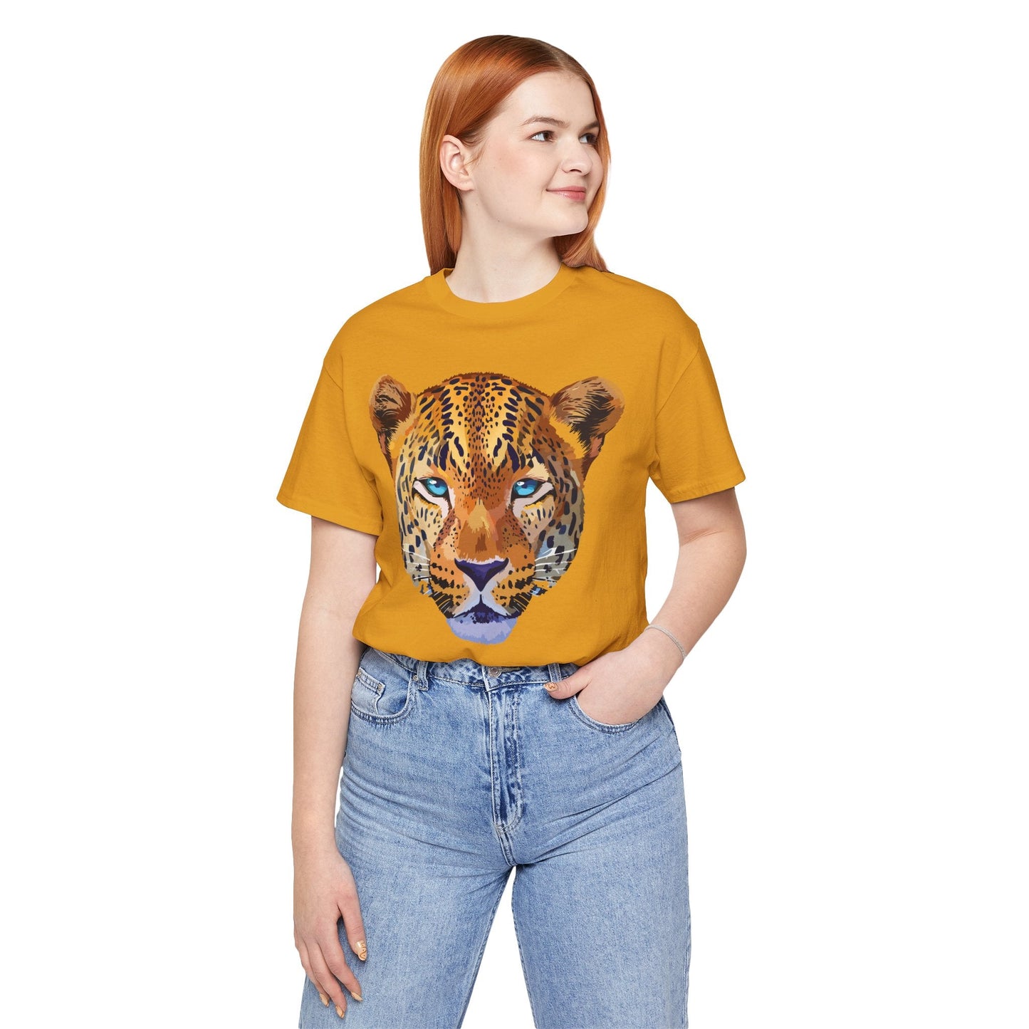 Unisex Animal Print Tee Shirt With Art Design Wild Animals Graphic Tee For Everyday Wear