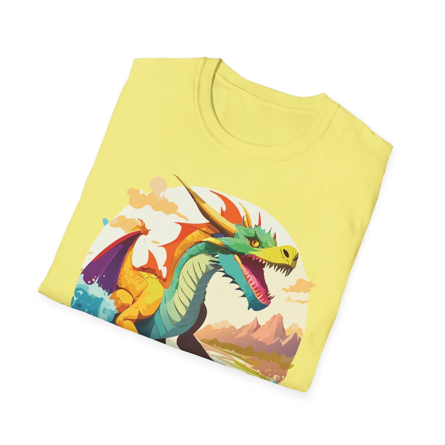 Dragon T Shirt Unisex Animal Print Dragon Shirt Gildan Softstyle Cotton Tee 64000