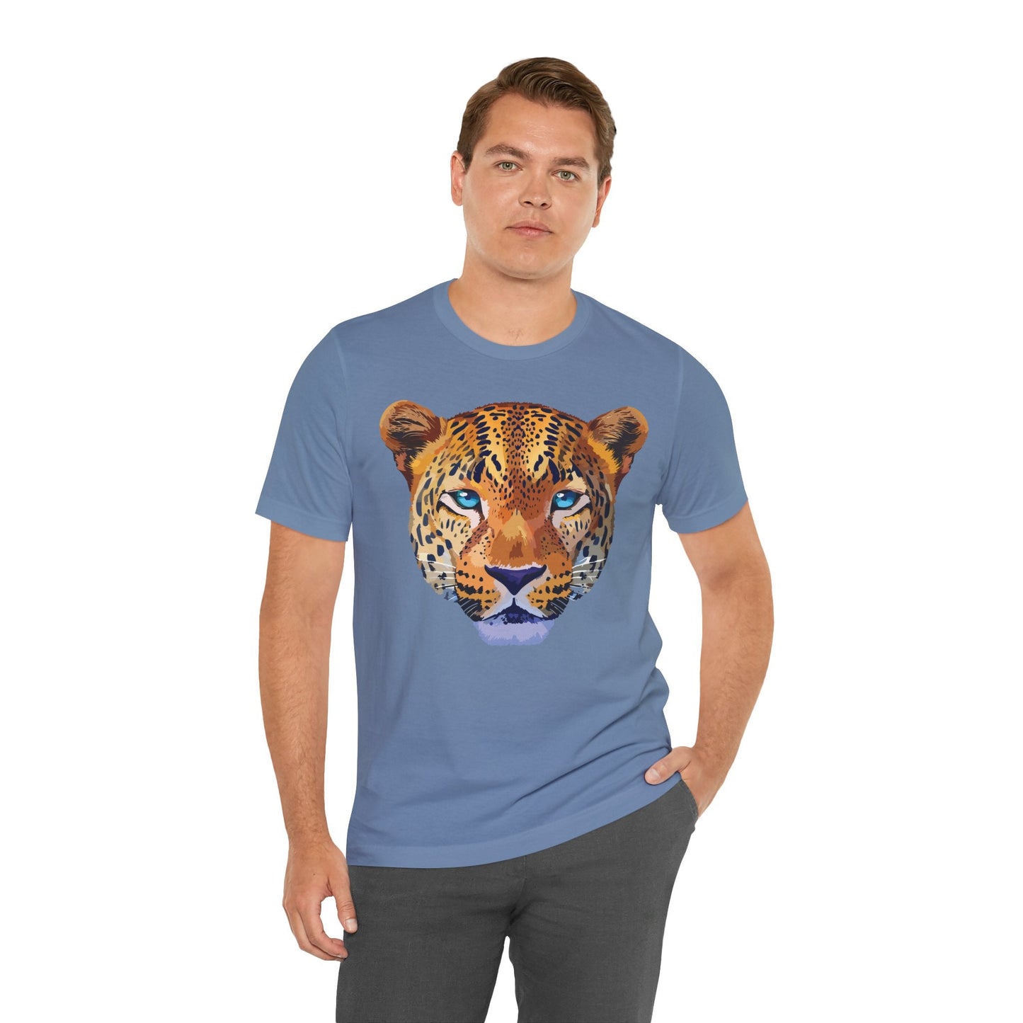 Unisex Animal Print Tee Shirt With Art Design Wild Animals Graphic Tee For Everyday Wear