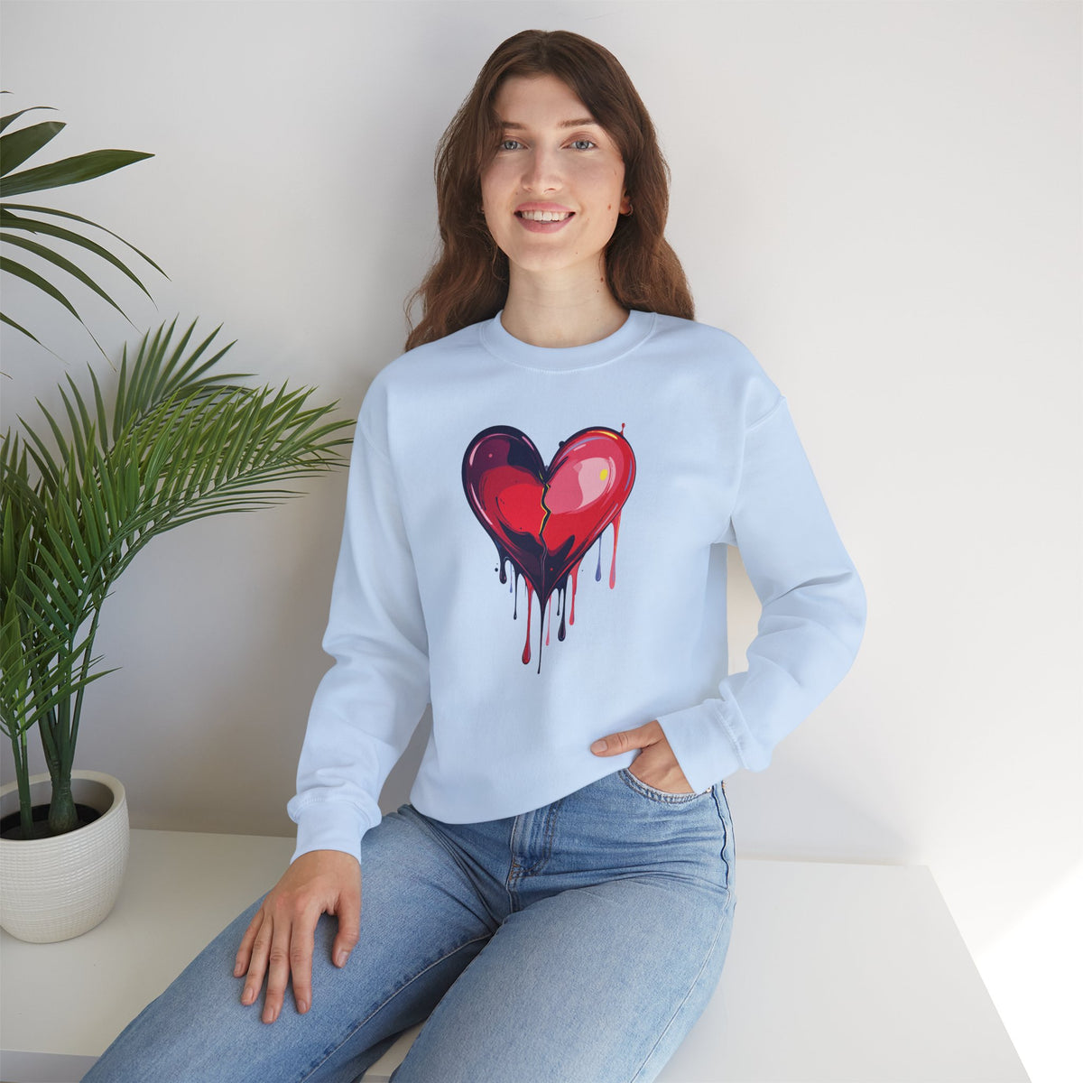 Big Red Heart Sweatshirt, Love Sweatshirt, Valentine's Day Sweatshirt, Heart Sweatshirt 118