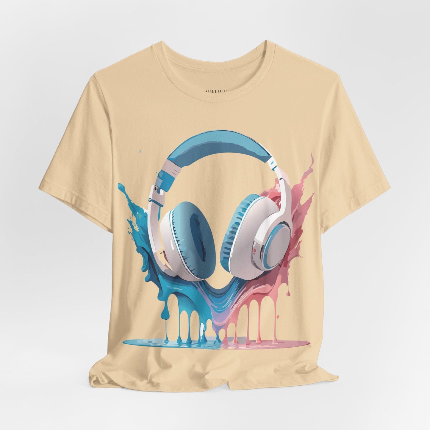 Music Graphic Unisex 100 Cotton Vintage Art with Musical Elements Tee 92