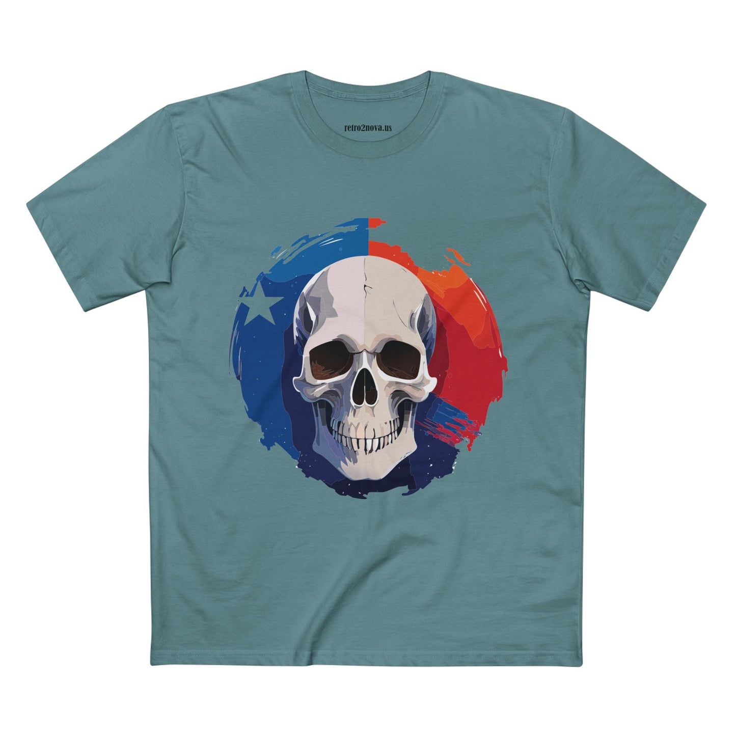 Skull Skeleton Shirt Unisex Premium Cotton Tee With Original Art Design Retro2Nova