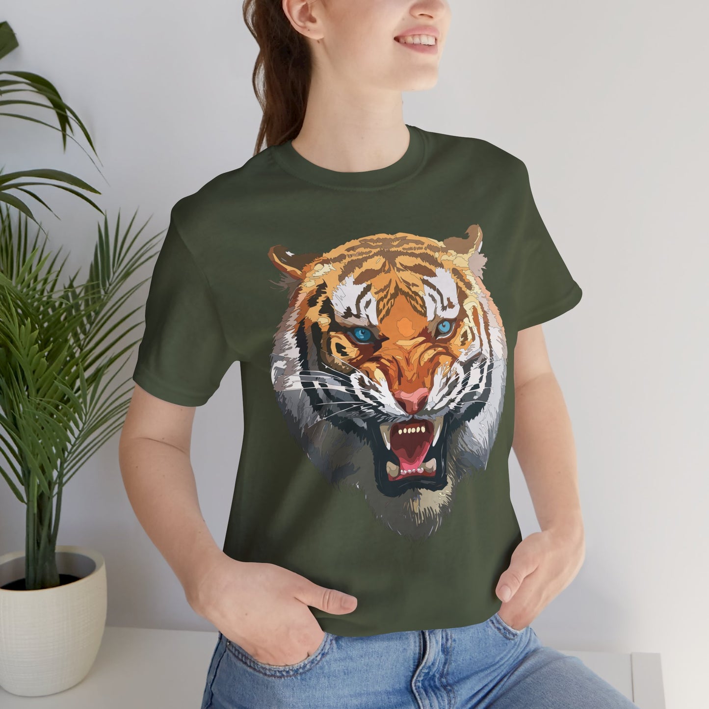 Tiger Shirt, Animal Shirt, T-Shirt with Tiger, Art Design Tee, Wild Animals Tees, Safari T-Shirt, Graphic Design Tee 15