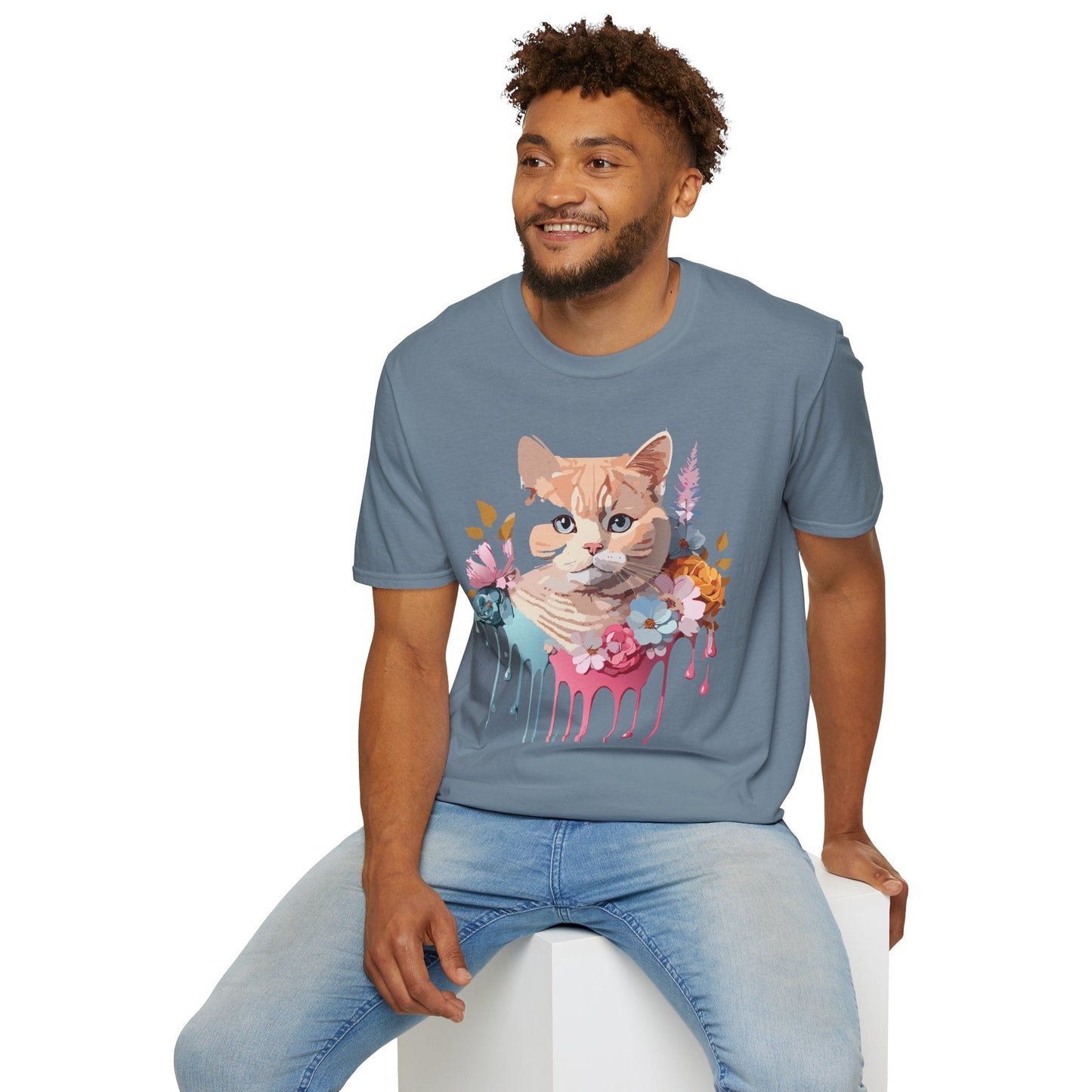 Cat Shirt Unisex Kitten Tee Softstyle Gildan 64000 Cotton Tee