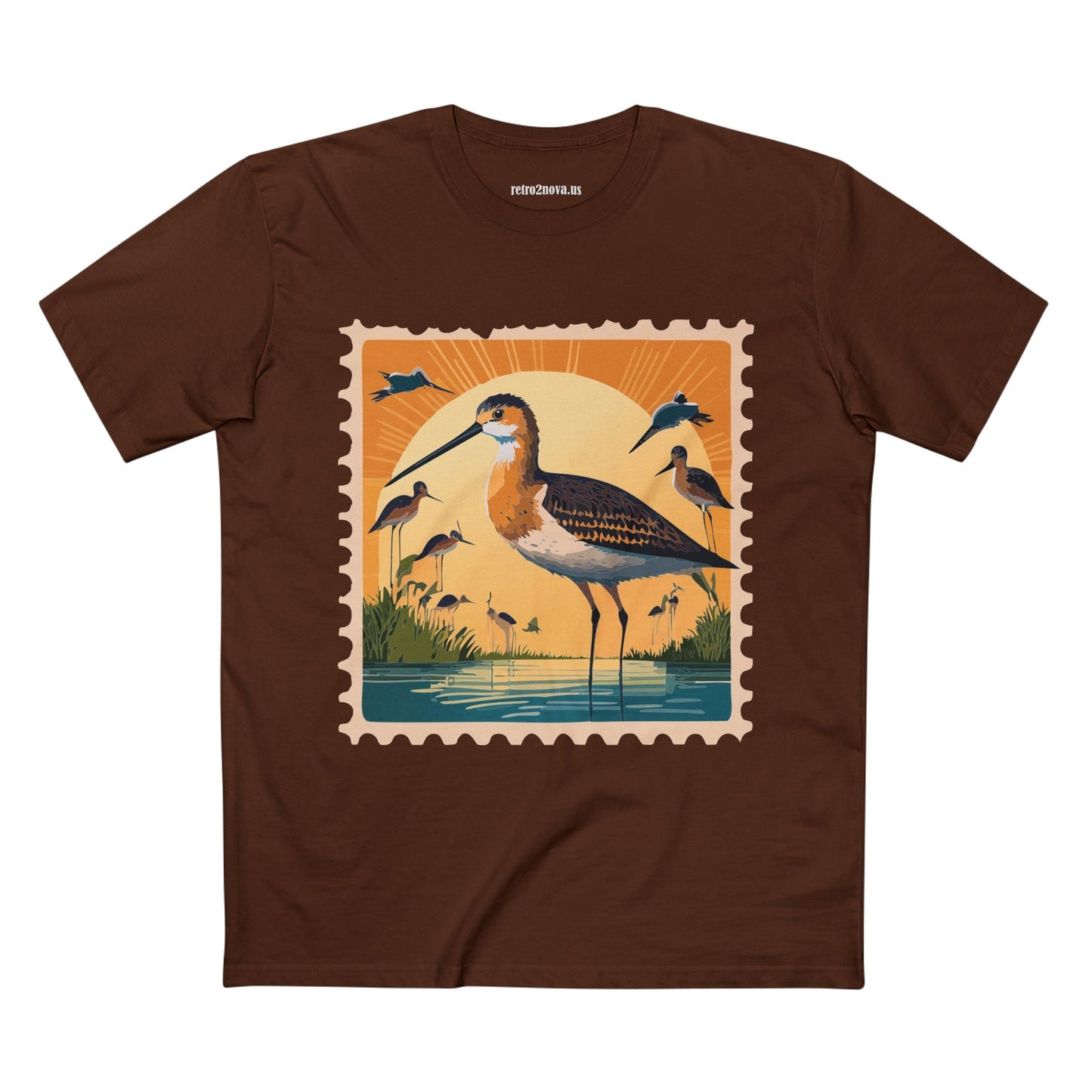 Postage Stamp Shirt Unisex Premium Cotton Tee With Original Art Design Retro2Nova PS 25
