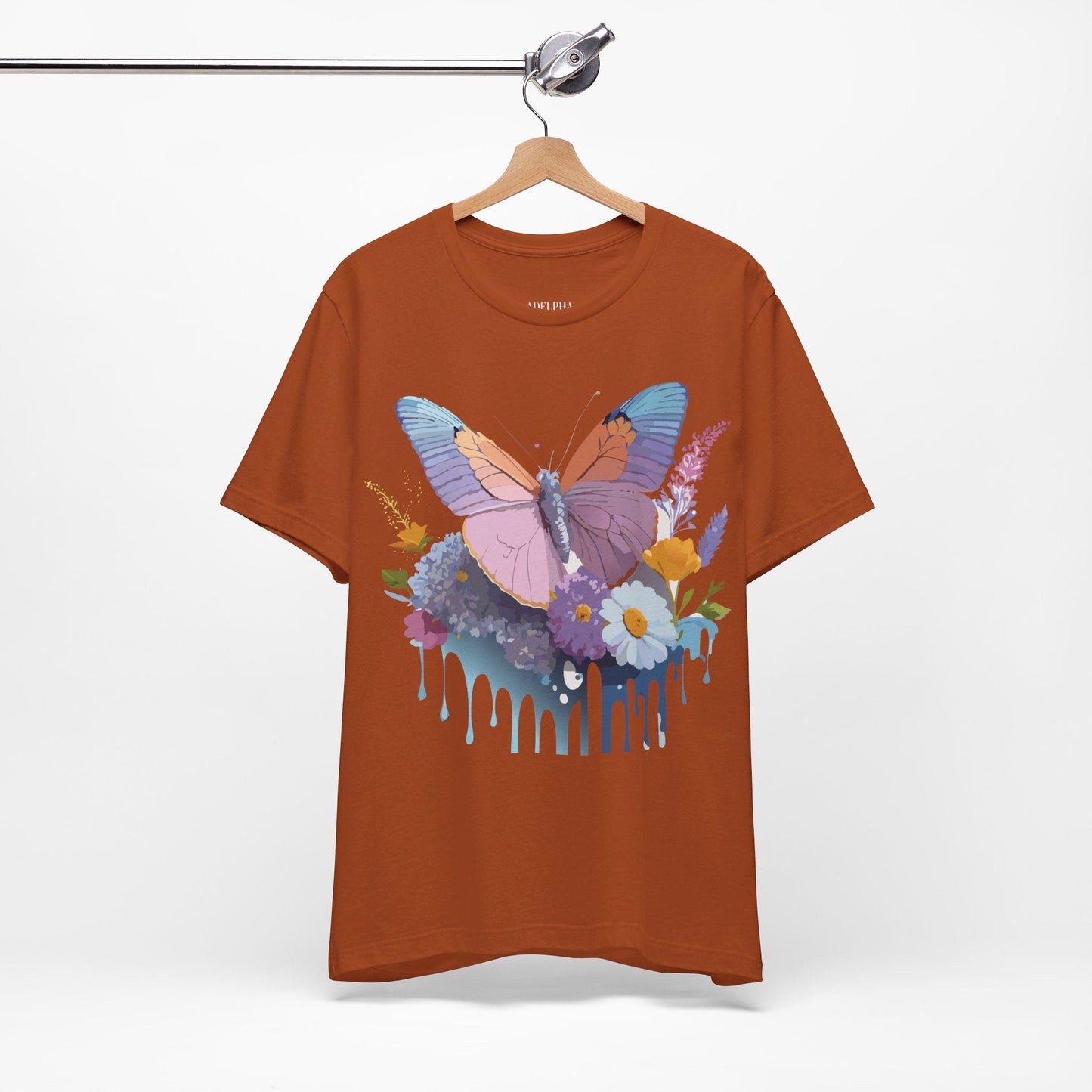 Butterfly Graphic Tee Unisex Short Sleeve Vintage Inspired Art Adelpha