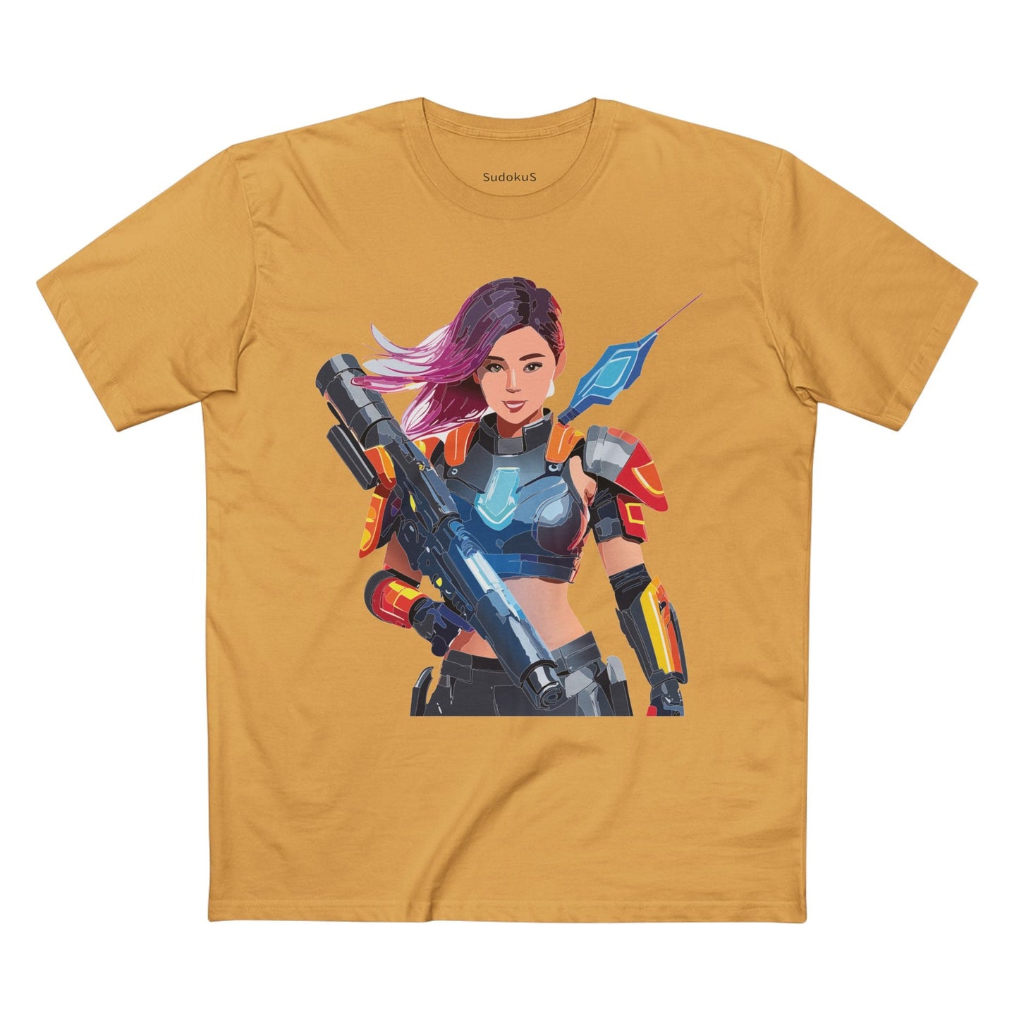 Army-woman Graphic Unisex 100 Cotton Staple Tee 1