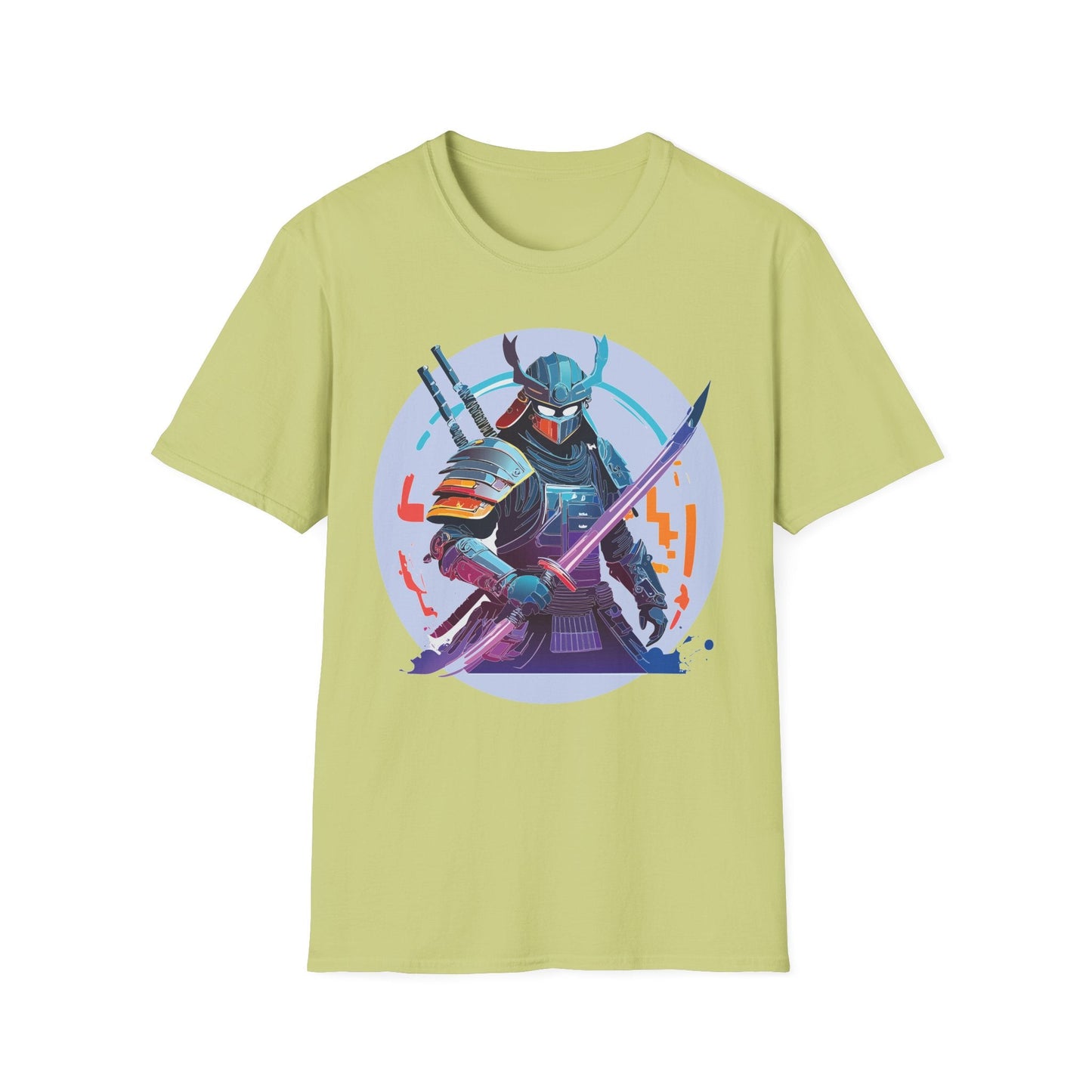 Samurai Shirt Unisex Softstyle Tee 100 Percent Ring Spun Cotton Light 4.5 Oz Graphic Gildan 64000