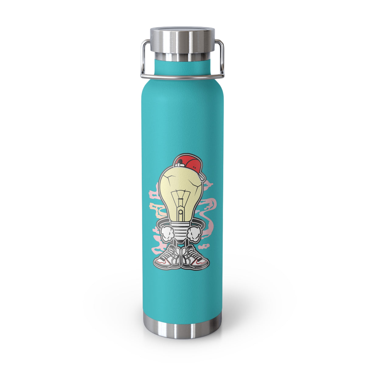 22oz Copper Insulated Water Bottle with Cartoon Design - CV97