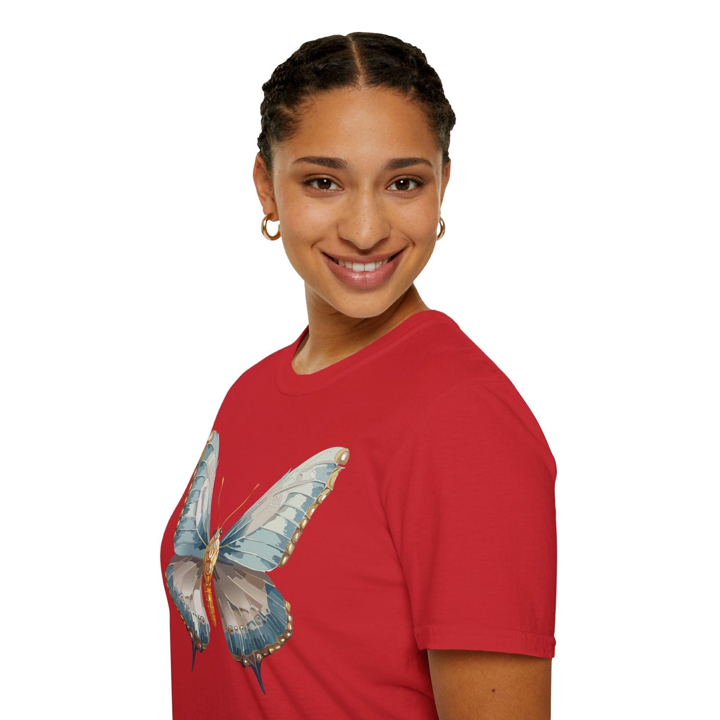 Butterfly Emblem Shirt Unisex T Shirt Gildan Softstyle 64000 Monarch Print Cotton Tee Everyday