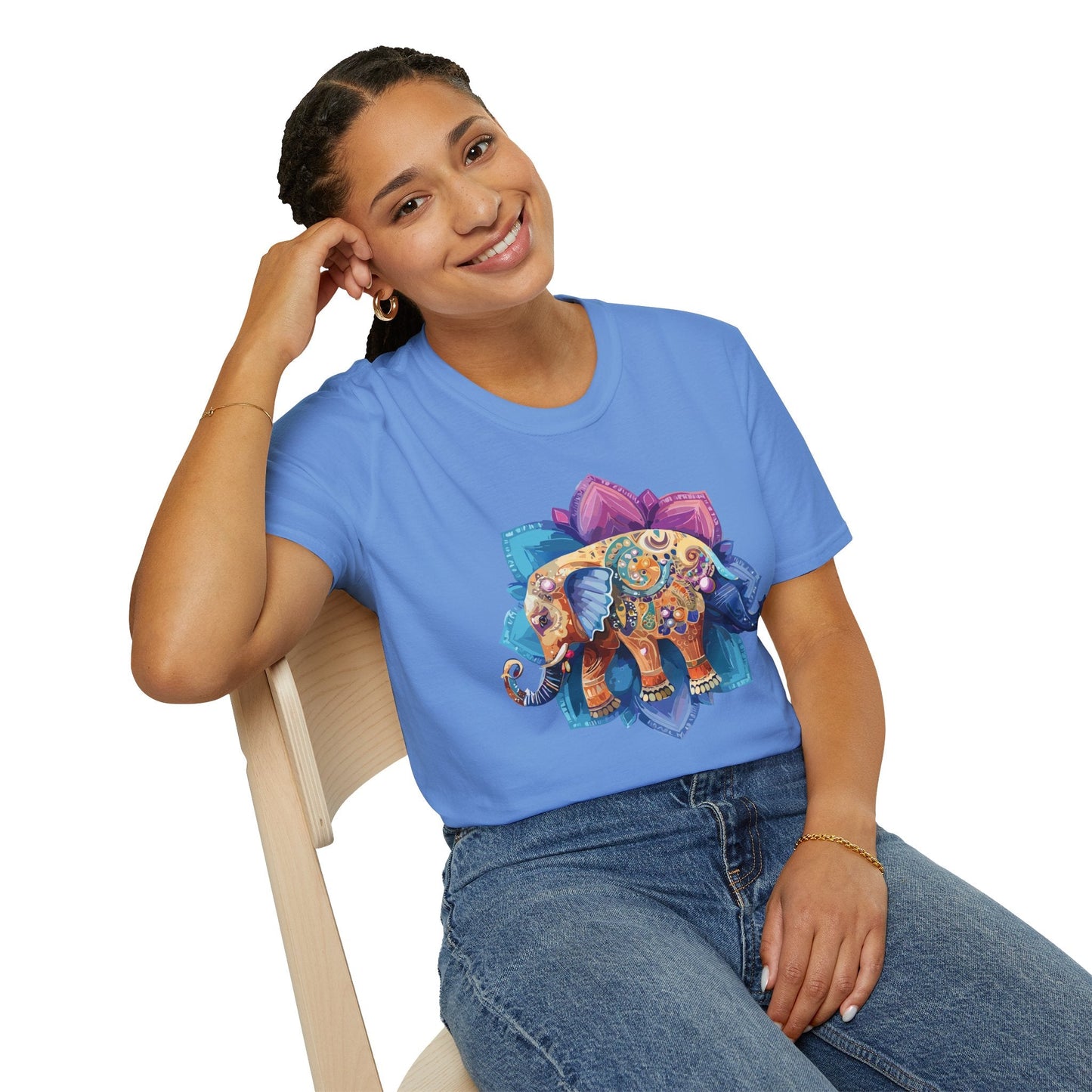 Unisex Elephant T Shirt Softstyle Gildan 64000 Cotton Tee For Animal Lovers And Collectors