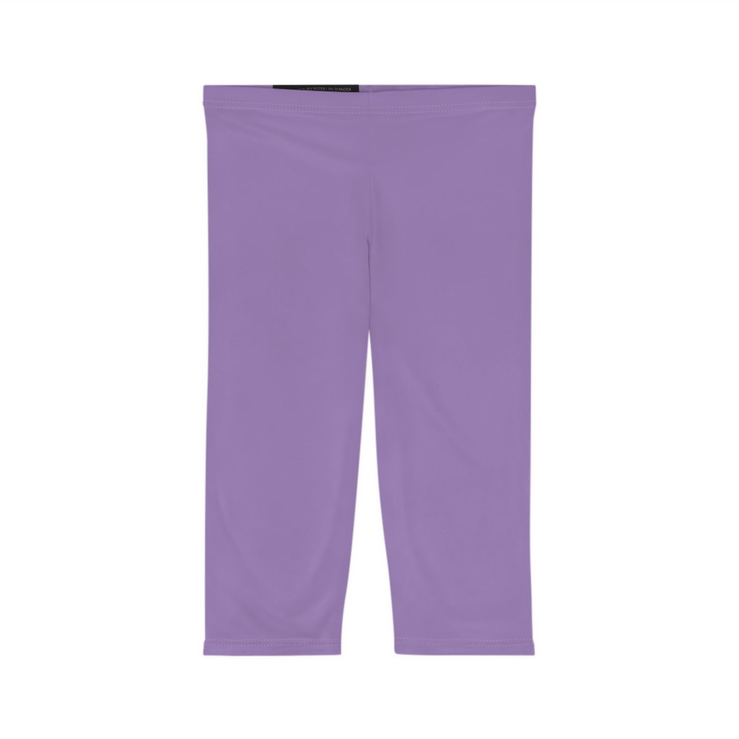 Winter Night Lilac Color Women's Brushed Suede Poly Span Casual Capri Leggings XS-2XL