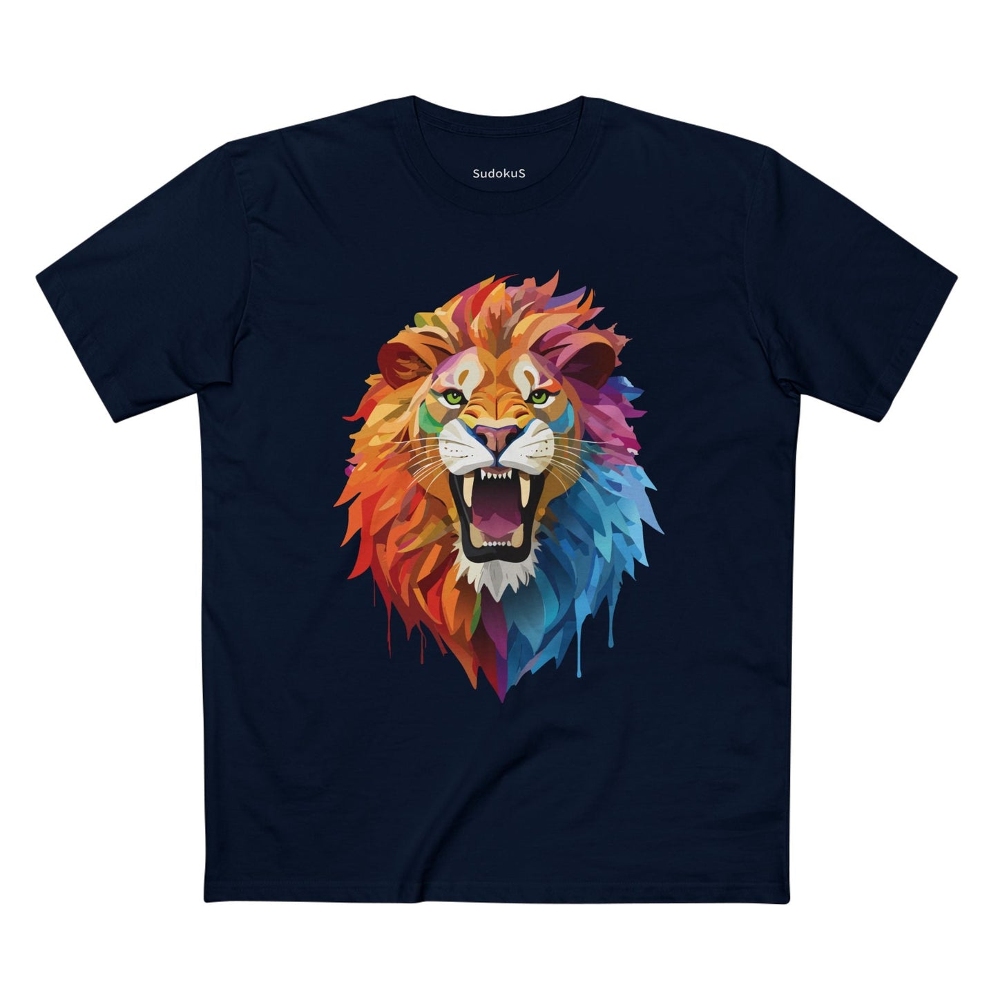 Lion Graphic Unisex 100 Cotton Staple Tee with Animal Design Artwork 28
