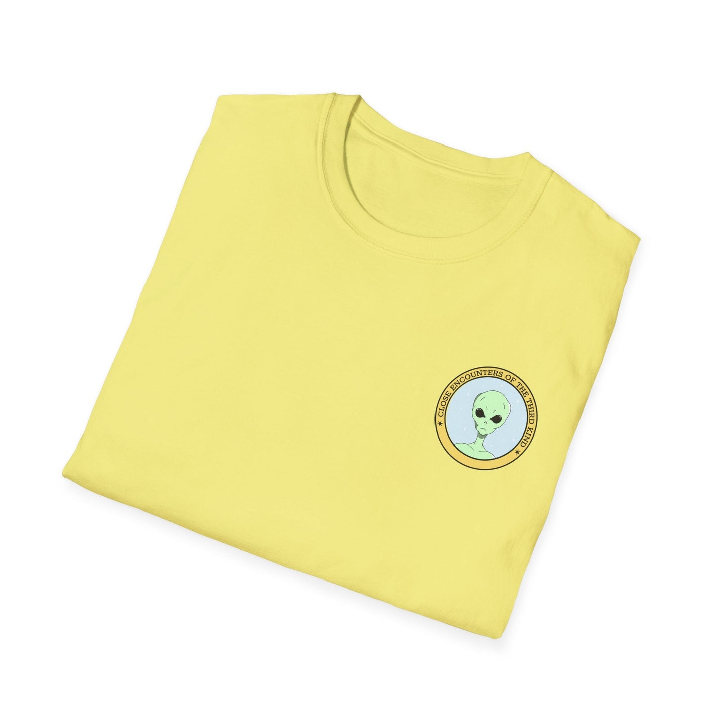 Alien Badge TShirt  Small Chest Logo I Believe Retro Space Tee