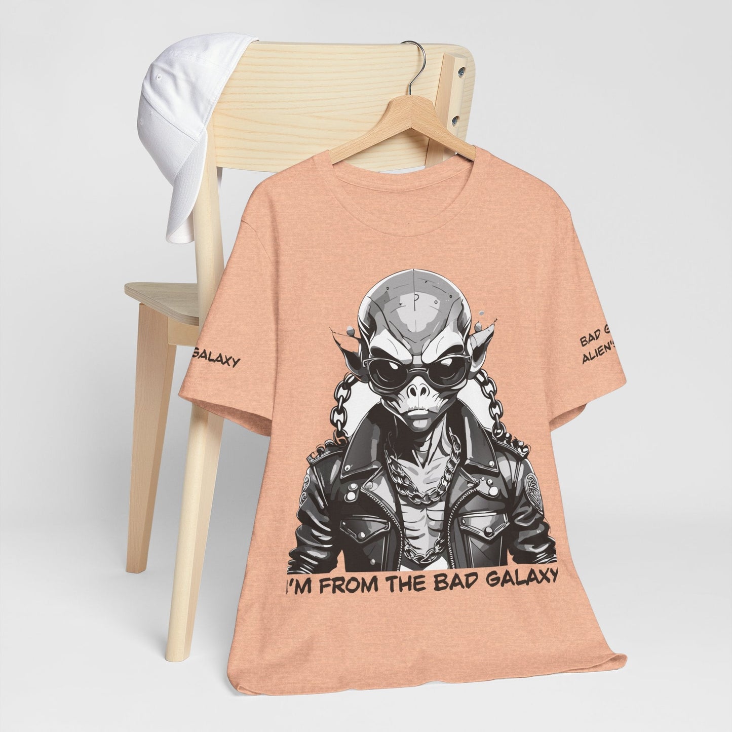 Tee Shirt With Alien From Bad Galaxy Made To Order 100 Percent Cotton Eco Friendly Inks USA