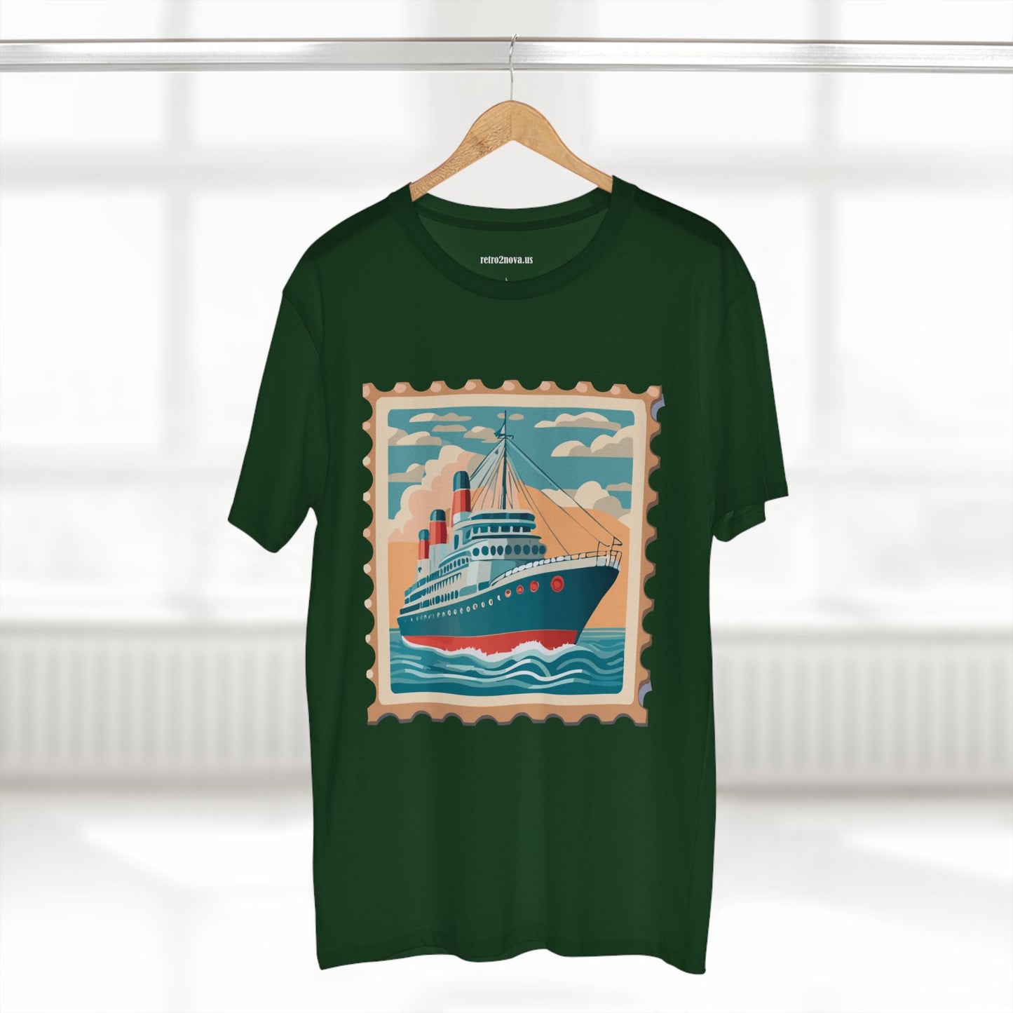 Stamp Shirt Postage Stamp Tee PS43 Unisex Premium Cotton Art Tee Retro2Nova Classic Art Collection