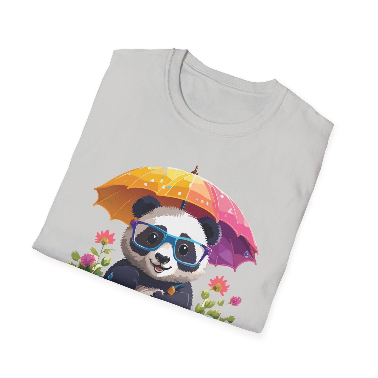 Unisex Panda Shirt Softstyle Tee 100 Percent Ring Spun Cotton Comfortable Animal Tee