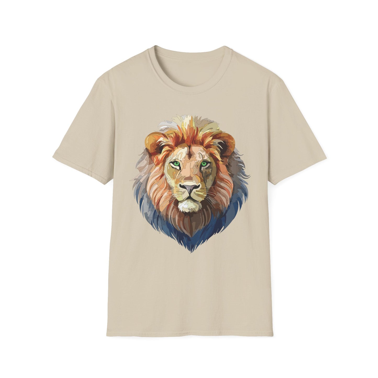 Lion Shirt Unisex Animal Tee Gildan Softstyle 64000 Cotton Comfort