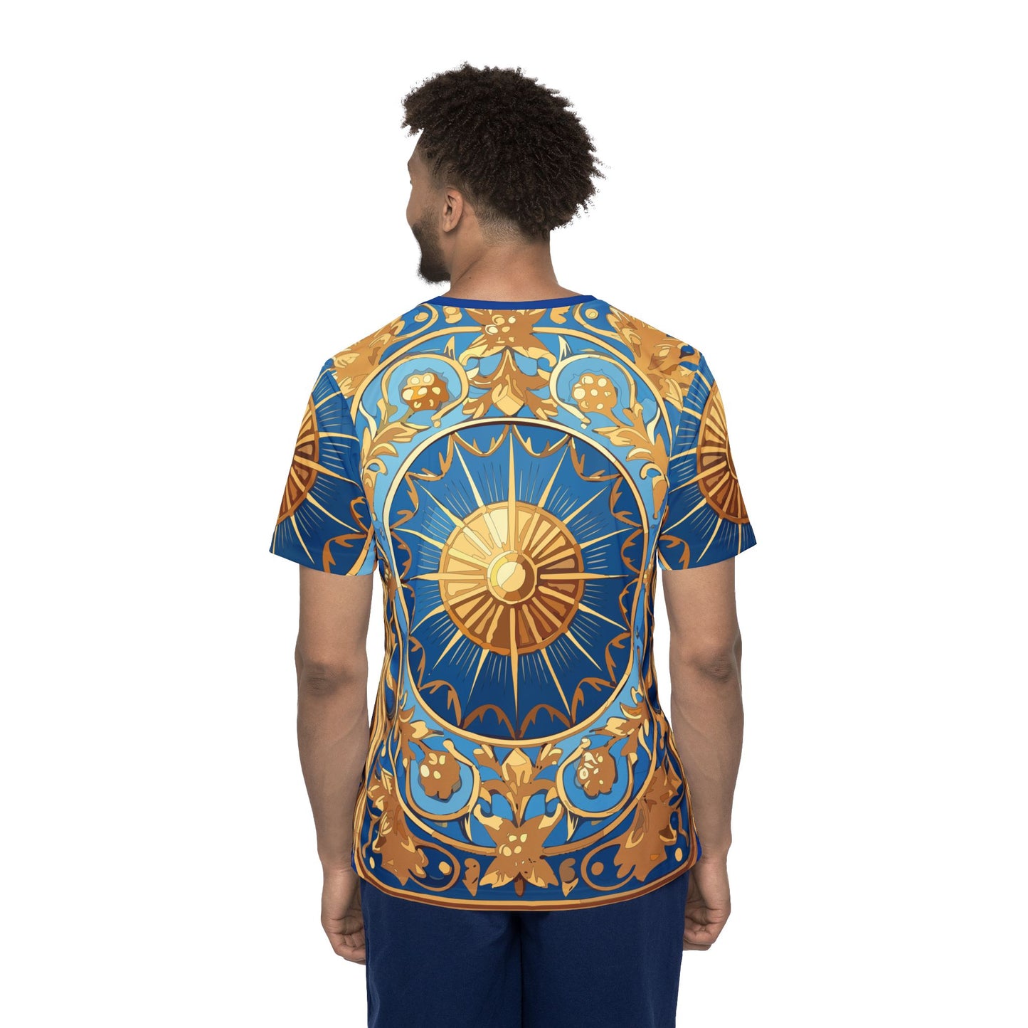 Unisex Poly T-Shirt with Abstract Graphic Design Print