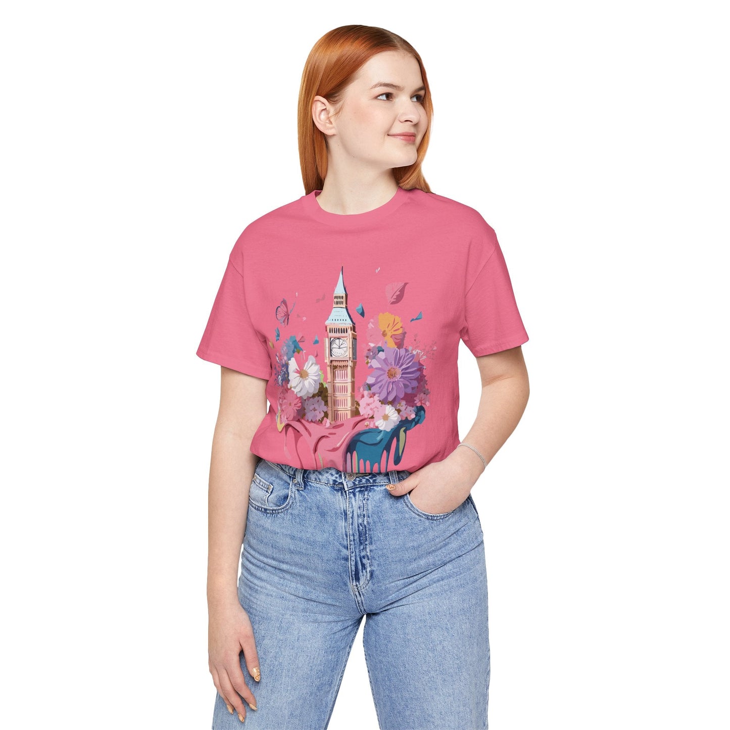 Adelpha London Tourist Unisex Graphic Tee Vintage Inspired Art Design Short Sleeve Shirt
