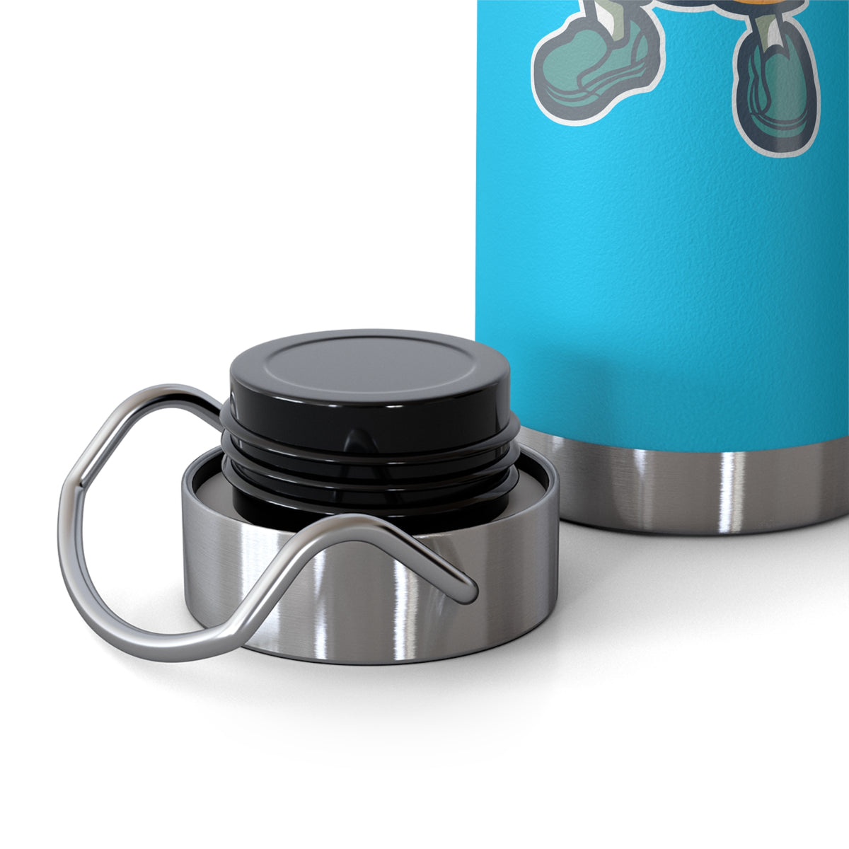 22oz Copper Insulated Water Bottle with Cartoon Design - CV57