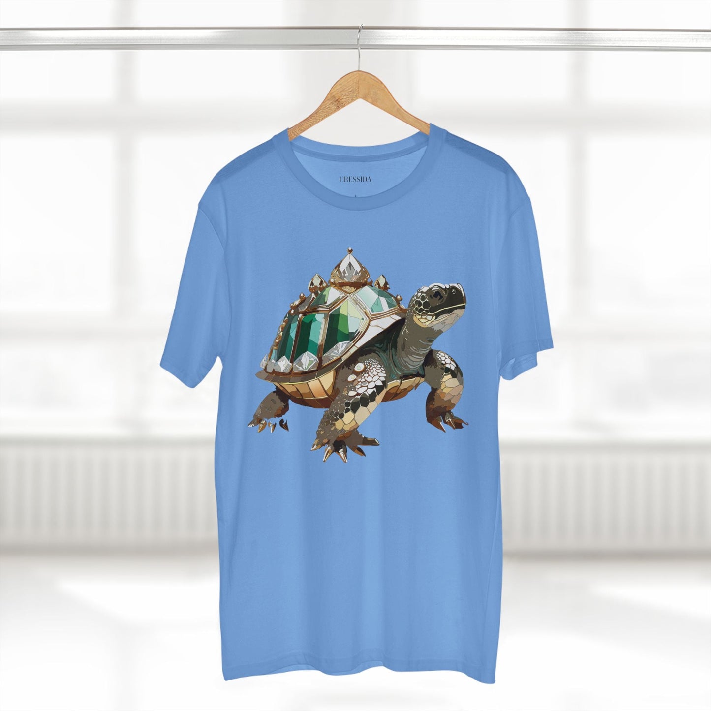 Turtle Graphic Unisex 100 Cotton Tee With Unique Animal Golden Medallion Art Design 32
