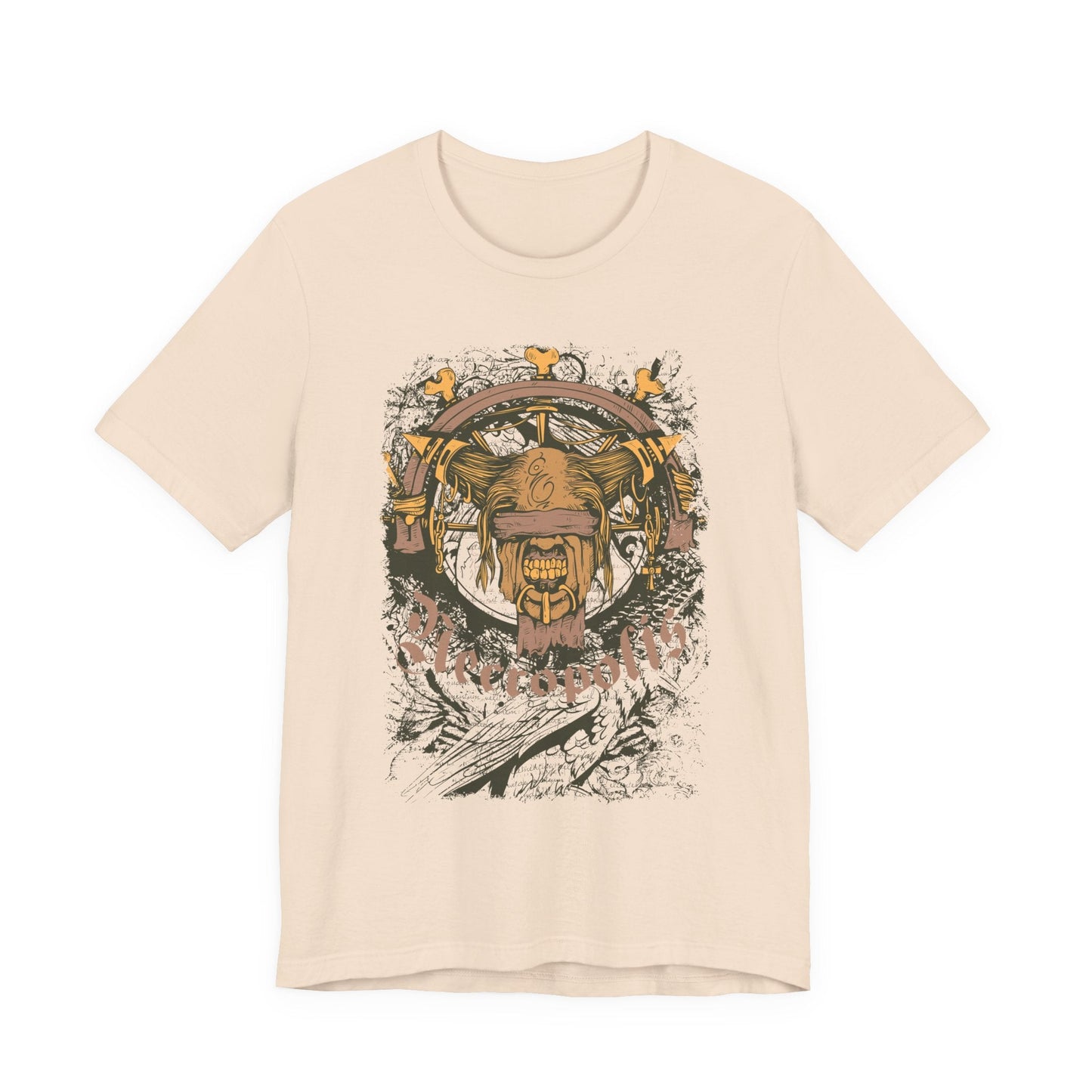 Skull Nordic Warrior Graphic Unisex Cotton T-Shirt r12