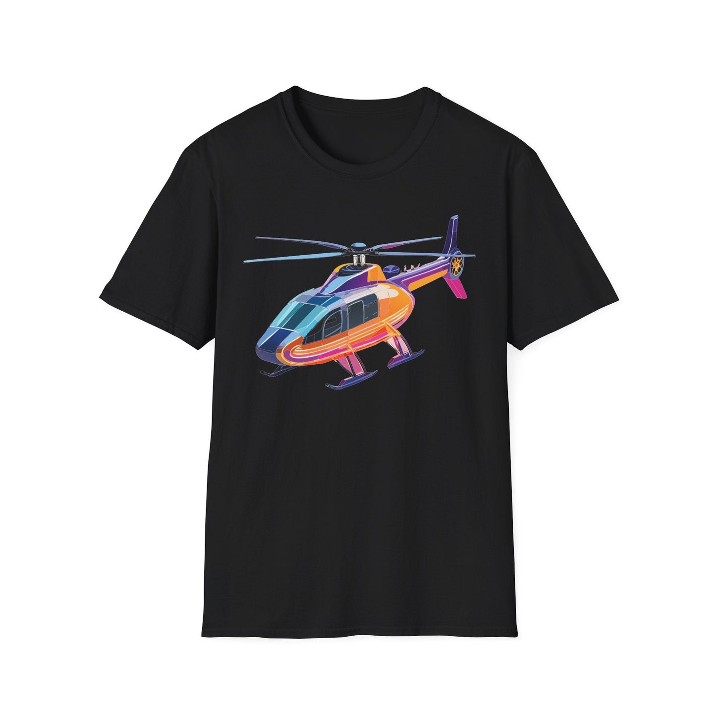 Chopper Helicopter Graphic Unisex Cotton Softstyle Short Sleeve Tee 9