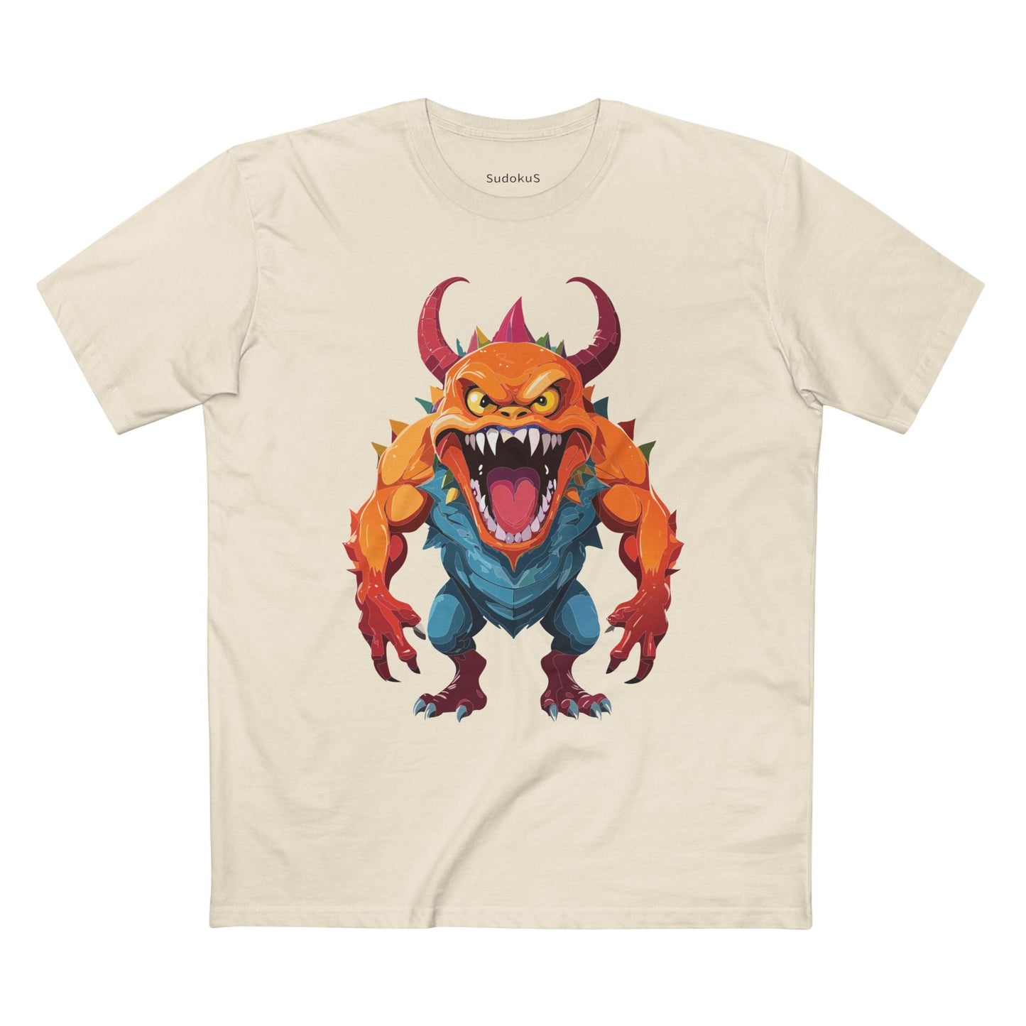 Cartoon Monsters Graphic Unisex 100 Cotton Staple Tee 25