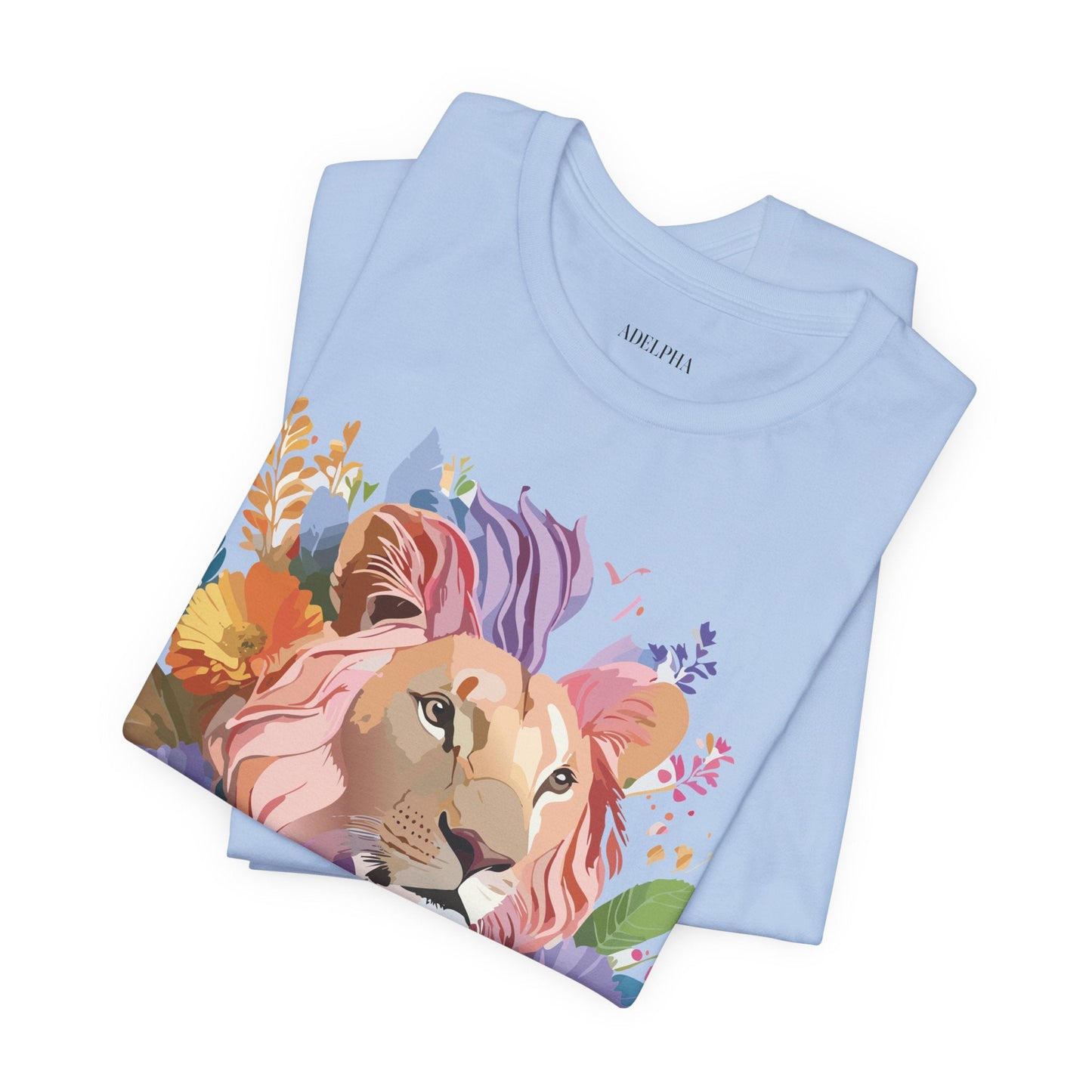 Lion Graphic Tee Unisex Short Sleeve Art Design From Adelpha Premium Vintage Inspired Tee