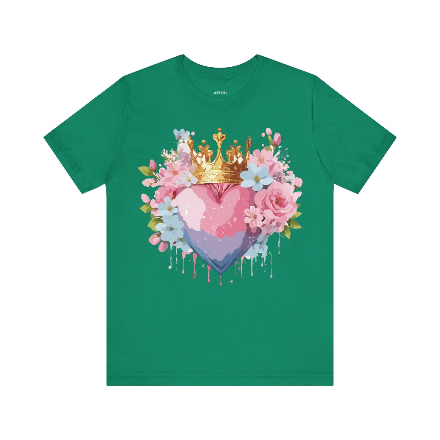 Valentine Day Graphic Unisex 100 Cotton Vintage Artwork with Love and Flower Design Tee 18