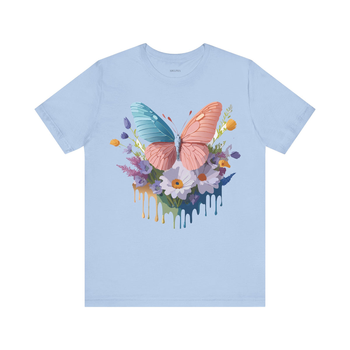 Butterfly Graphic Unisex Cotton Bella+Canvas Tee with Art Design n13