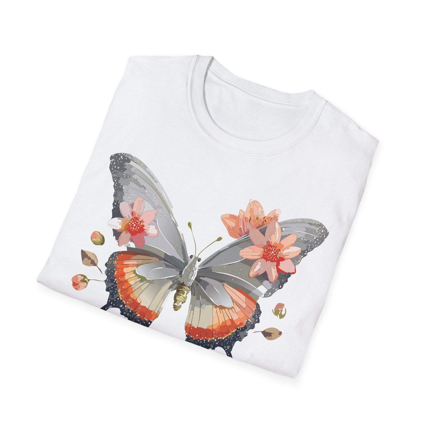 Monarch Butterfly T Shirt Unisex Softstyle Gildan 64000 100 Percent Ring Spun Cotton Tee