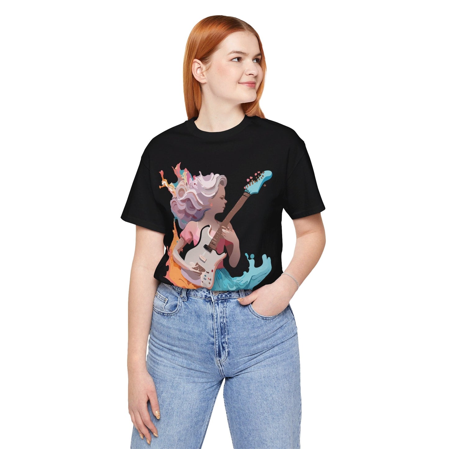 Adelpha Vintage Music Graphic Tee Unisex Short Sleeve Jersey Shirt for Everyday Wear