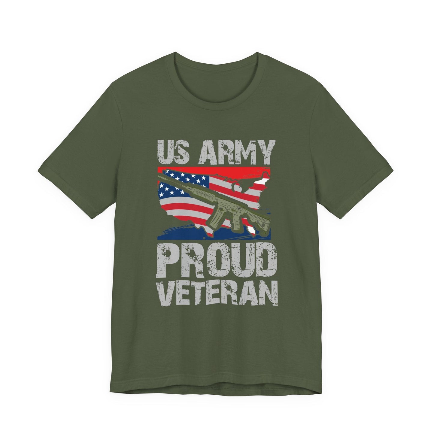 Army Veteran Patriotic Graphic Design Unisex Cotton T-Shirt v21
