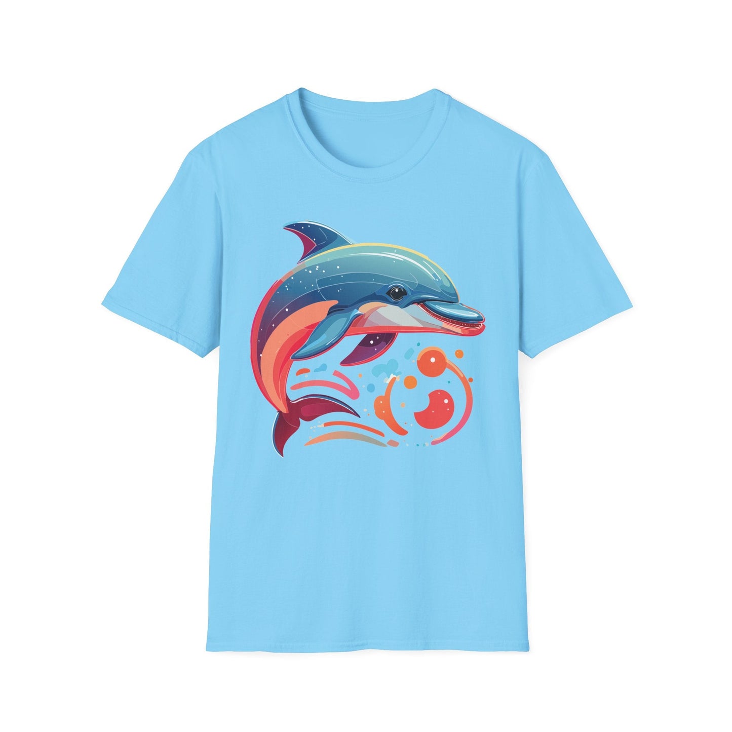 Gildan Softstyle Dolphin Shirt Unisex Short Sleeve Tee 100 Percent Ring Spun Cotton Comfortable Wear