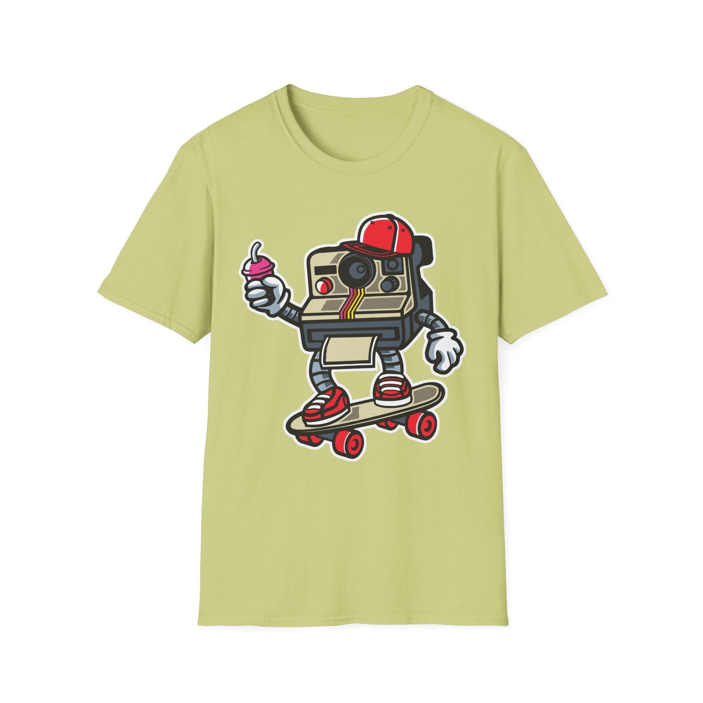 Unisex Cotton T-Shirt with Cartoon Graphic Design