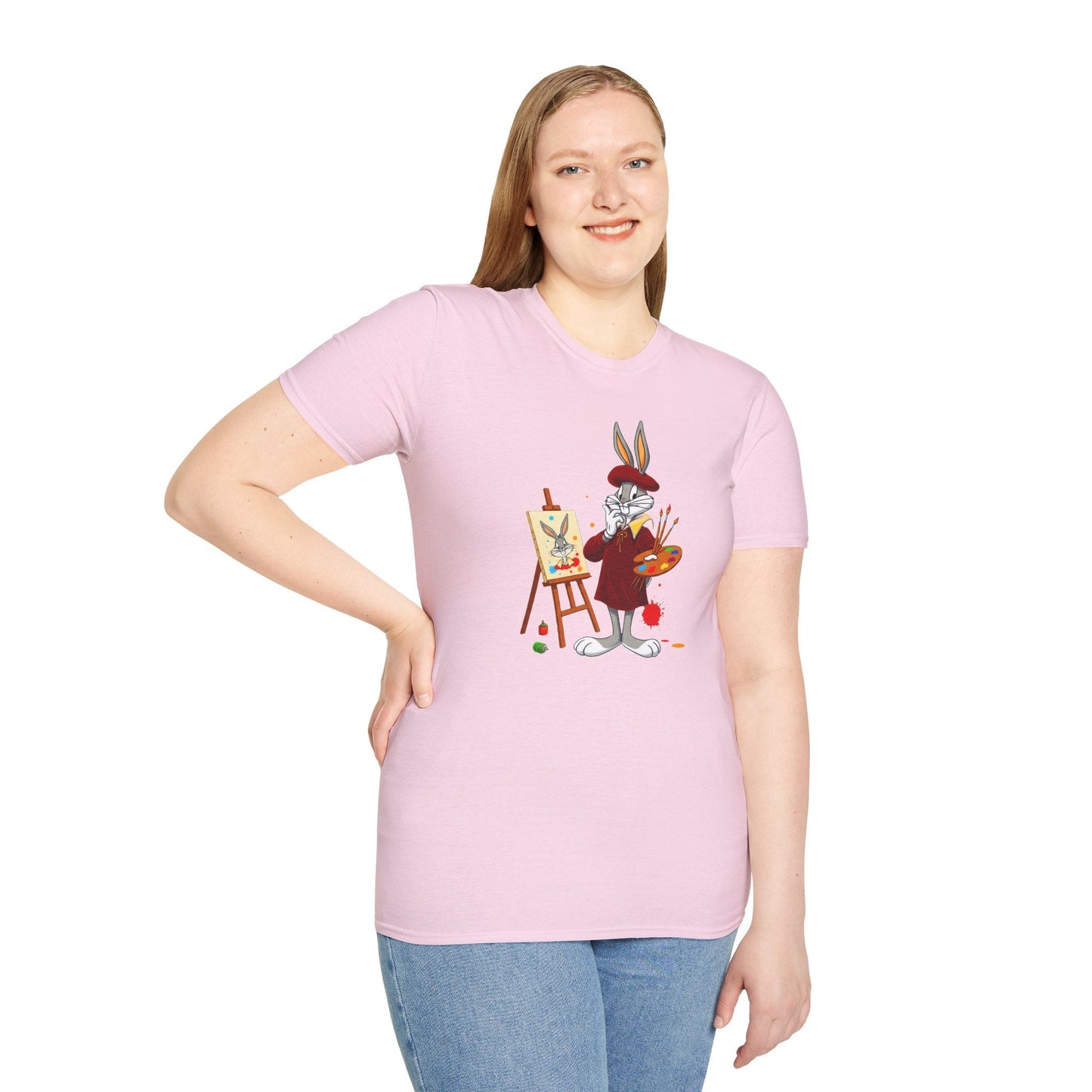 Bugs Bunny Shirt Unisex Cartoon T Shirt Softstyle 64000 Graphic Tee By Gildan Brand