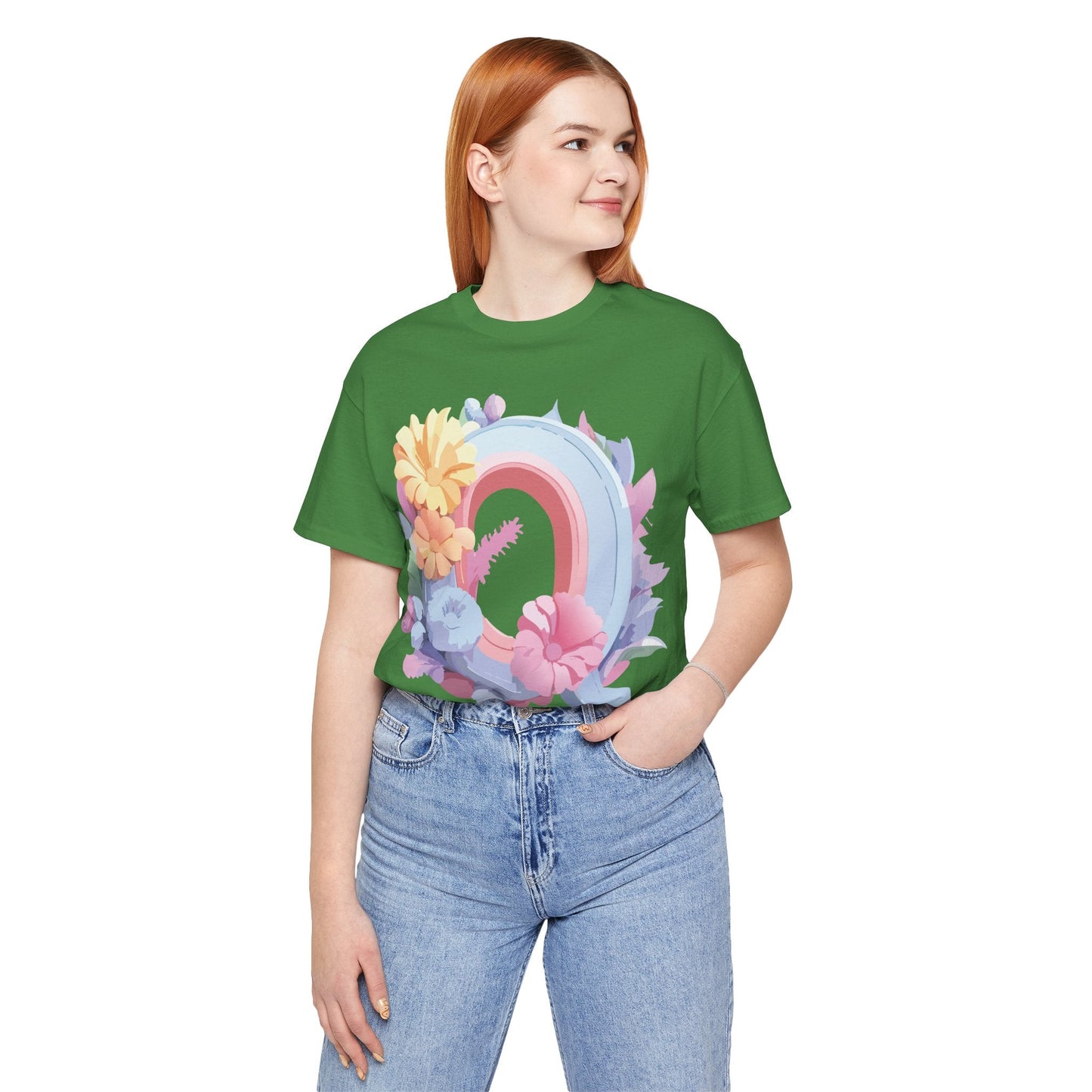 Letter Q Shirt Unisex Graphic Tee With Vintage Inspired Artwork By Adelpha Premium Short Sleeve
